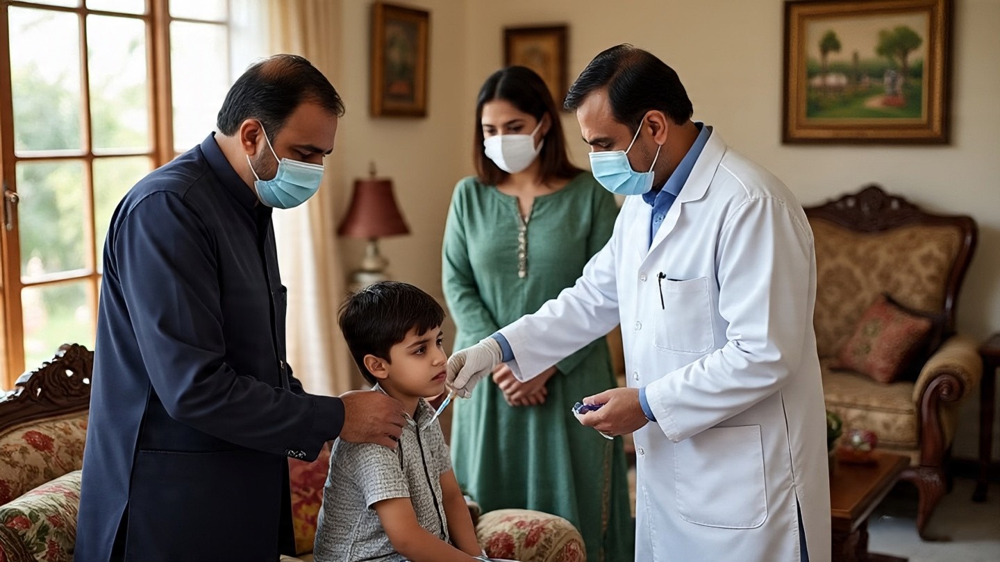 home vaccination service in pakistani home